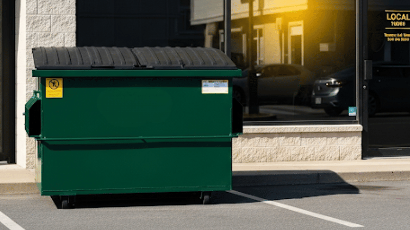 3 Yard Dumpster in Use